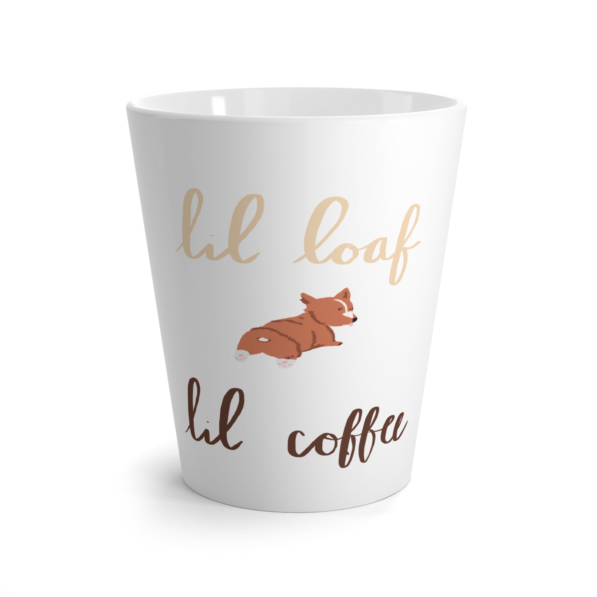 'lil loaf lil coffee' Cute Corgi Coffee Cup