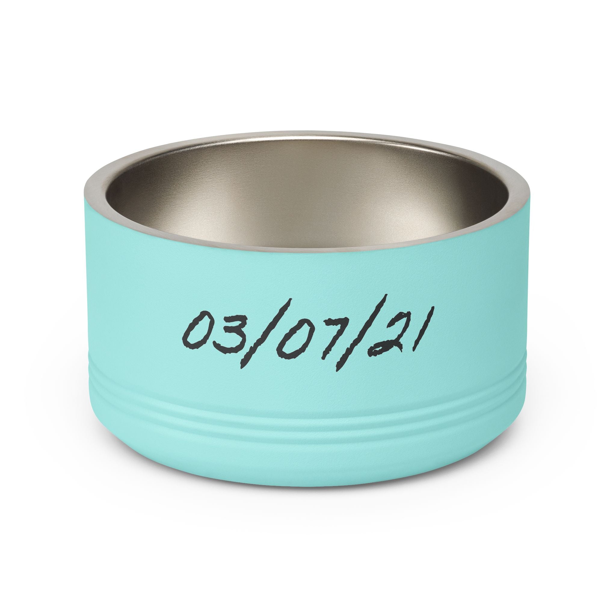 Personalized Pet Bowl - Custom Name & Date Stainless Steel 18oz