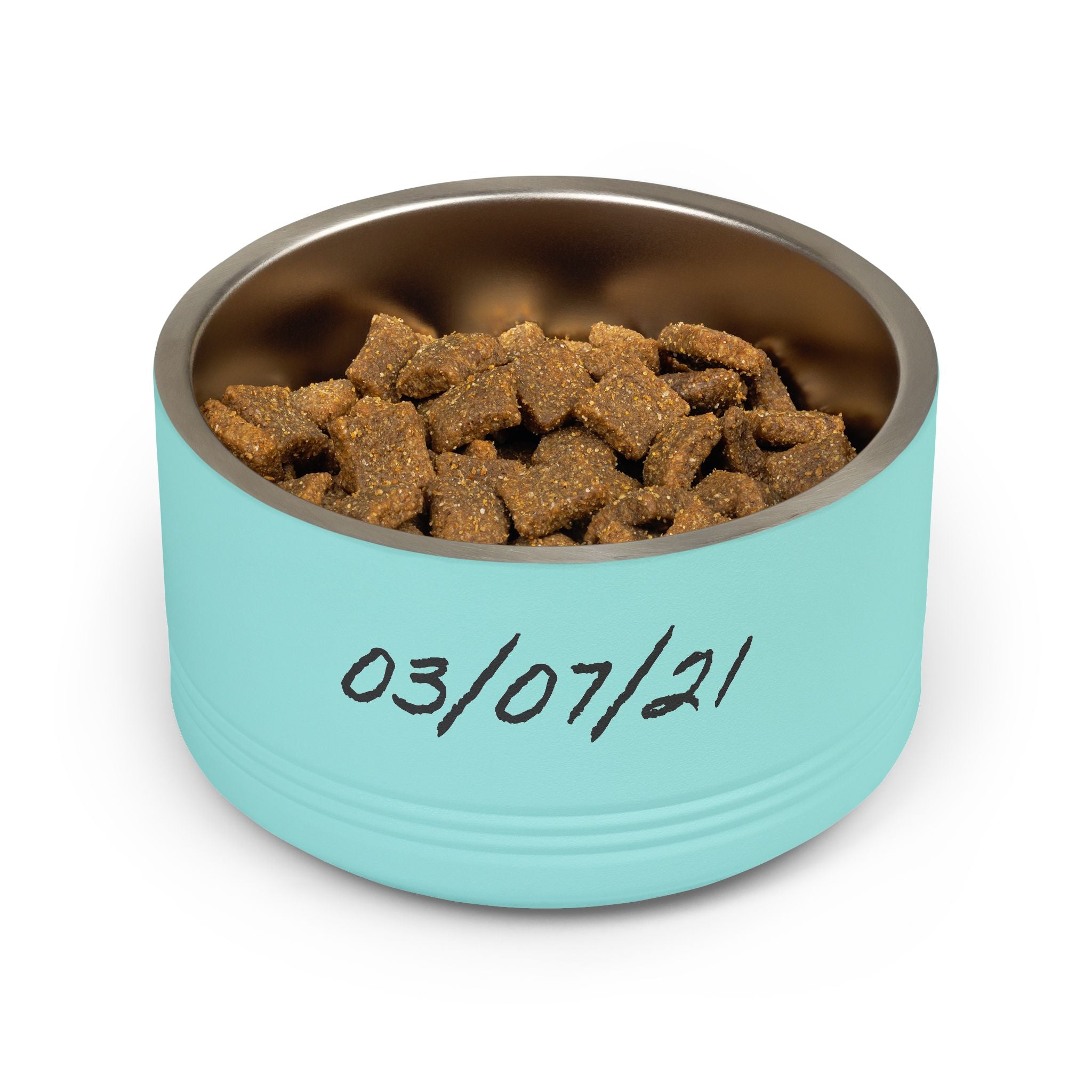 Personalized Pet Bowl - Custom Name & Date Stainless Steel 18oz